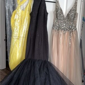 Elegant Black Tulle Gown